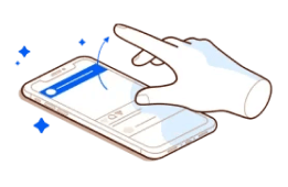 A finger flipping phone